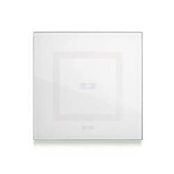 PLAQUE VERA 44 TOUCH CARRÉE BLANC 2 MODULES 1 COMMANDE|sfh|04b453b9bdee|