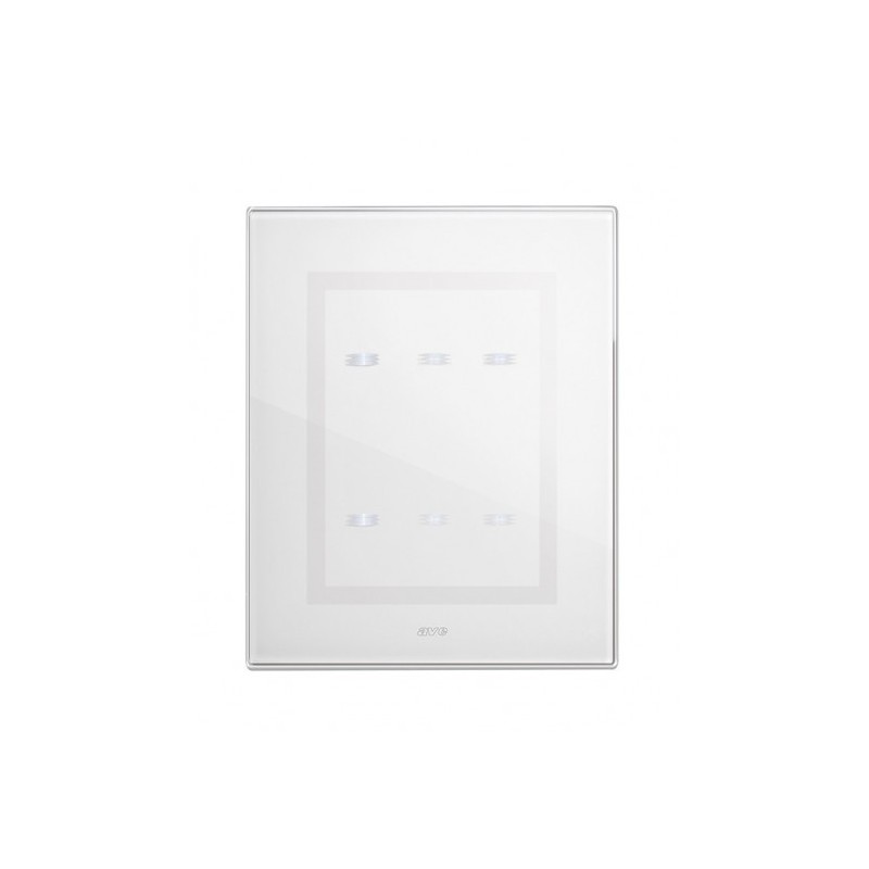 PLAQUE VERA 44 TOUCH RECTANGULAIRE BLANC 3+3 MODULES 6 COMMANDES|sfh|026777a38e80|