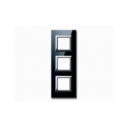 PLAQUE VERA 44 CARREE EN VERRE NOIR ABSOLU 2+2+2 MODULES|sfh|4ca650dcaca3|