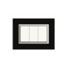 PLAQUES NOVA 45 RECTANGULAIRE NOIR AVEC CADRE CHROME 3 MODULES|sfh|05bb1ca7e0a7|