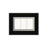 PLAQUES NOVA 45 RECTANGULAIRE NOIR AVEC CADRE CHROME 3 MODULES|sfh|20542431dcaf|