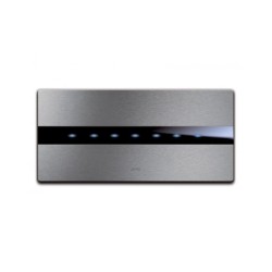 PLAQUE TOUCH 44 RECTANGULAIRE ALUMUNIUM NATUREL BROSSÉ 7 MODULES|sfh|fe568a518915|