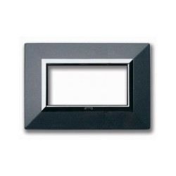 PLAQUE ZAMA 44 RECTANGULAIRE GRIS FONCE METALLISE 4 MODULES|sfh|3a695a38351e|