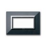 PLAQUE ZAMA 44 RECTANGULAIRE GRIS FONCE METALLISE 4 MODULES|sfh|3a695a38351e|