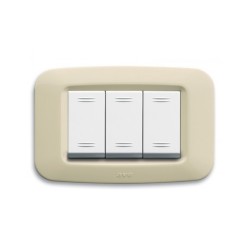PLAQUE YES 45 RECTANGULAIRE IVOIRE 3 MODULES|sfh|03273b24978c|
