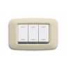 PLAQUE YES 45 RECTANGULAIRE IVOIRE 3 MODULES|sfh|03273b24978c|