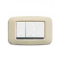 PLAQUE YES 45 RECTANGULAIRE IVOIRE 3 MODULES|sfh|5f0605a8e757|