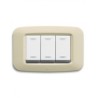 PLAQUE YES 45 RECTANGULAIRE IVOIRE 3 MODULES|sfh|5f0605a8e757|