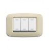 PLAQUE YES 45 RECTANGULAIRE IVOIRE 3 MODULES|sfh|2bd1ce618621|