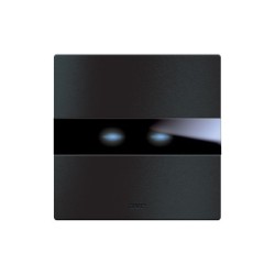 PLAQUE TOUCH 44 CARRÉE ALUMUNIUM ANTHRACITE BROSSÉ 2 MODULES|sfh|1d061ad857ef|