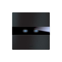 PLAQUE TOUCH 44 CARRÉE ALUMUNIUM ANTHRACITE BROSSÉ 2 MODULES|sfh|ee357e26fbb9|