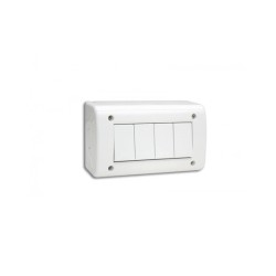 BOITE APPARENTE 4 MODULES ALIGNES S45 BLANC|sfh|77493453476b|