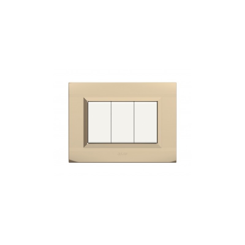 PLAQUES NOVA 45 RECTANGULAIRE CHAMPAGNE 3 MODULES|sfh|118bec8101ae|