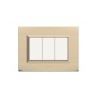 PLAQUES NOVA 45 RECTANGULAIRE CHAMPAGNE 3 MODULES|sfh|118bec8101ae|