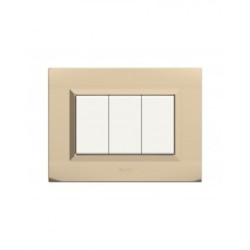 PLAQUES NOVA 45 RECTANGULAIRE CHAMPAGNE 3 MODULES|sfh|80e7fa4ac999|