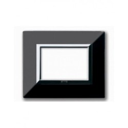 PLAQUE ZAMA 44 RECTANGULAIRE NOIR ABSOLU 3 MODULES|sfh|c2188461d231|