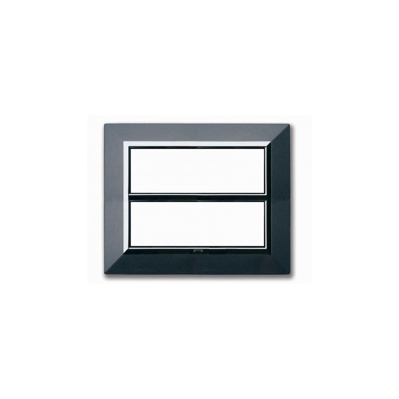 PLAQUE ZAMA 44 RECTANGULAIRE GRIS FONCE METALLISÉ 6+6 MODULES|sfh|c204f5d7aced|