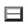 PLAQUE ZAMA 44 RECTANGULAIRE GRIS FONCE METALLISÉ 6+6 MODULES|sfh|c204f5d7aced|