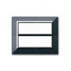 PLAQUE ZAMA 44 RECTANGULAIRE GRIS FONCE METALLISÉ 6+6 MODULES|sfh|78455e562115|