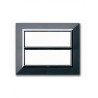 PLAQUE ZAMA 44 RECTANGULAIRE GRIS FONCE METALLISÉ 6+6 MODULES|sfh|a3ea01118cdc|