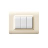 PLAQUE TECHNOPOLYMERE 44 RECTANGULAIRE SABLE 3 MODULES|sfh|40c1fef2c1ae|