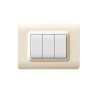PLAQUE TECHNOPOLYMERE 44 RECTANGULAIRE SABLE 3 MODULES|sfh|7a74ae76d4e1|
