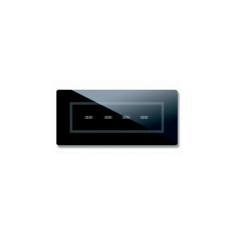 PLAQUE VERA 44 TOUCH RECTANGULAIRE NOIR ABSOLU 7 MODULES 4 COMMANDES|sfh|c7843db68a0e|