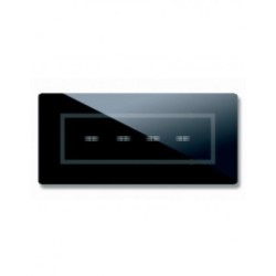PLAQUE VERA 44 TOUCH RECTANGULAIRE NOIR ABSOLU 7 MODULES 4 COMMANDES|sfh|03e9ec27ea51|
