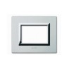 PLAQUE VERA 44 RECTANGULAIRE ALUMINIUM NATUREL BROSSÉ 3 MODULES|sfh|12a351c2c9a9|