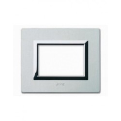 PLAQUE VERA 44 RECTANGULAIRE ALUMINIUM NATUREL BROSSÉ 3 MODULES|sfh|fbc49bcb30f9|