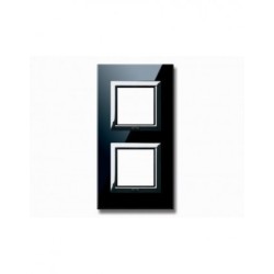 PLAQUE VERA 44 CARREE EN VERRE NOIR ABSOLU 2+2 MODULES|sfh|2d148e3611cd|
