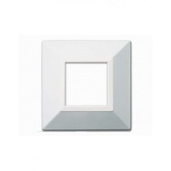 PLAQUE ZAMA 44 CARRÉE BLANC METALLISÉ 2 MODULES|sfh|1abec2398cd2|