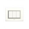 PLAQUES NOVA 45 RECTANGULAIRE BLANC AVEC CADRE CHROME 3 MODULES|sfh|bcc0ed4f69d8|