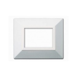 PLAQUE ZAMA 44 RECTANGULAIRE BLANC METALLISÉ 3 MODULES|sfh|96420d82d72a|