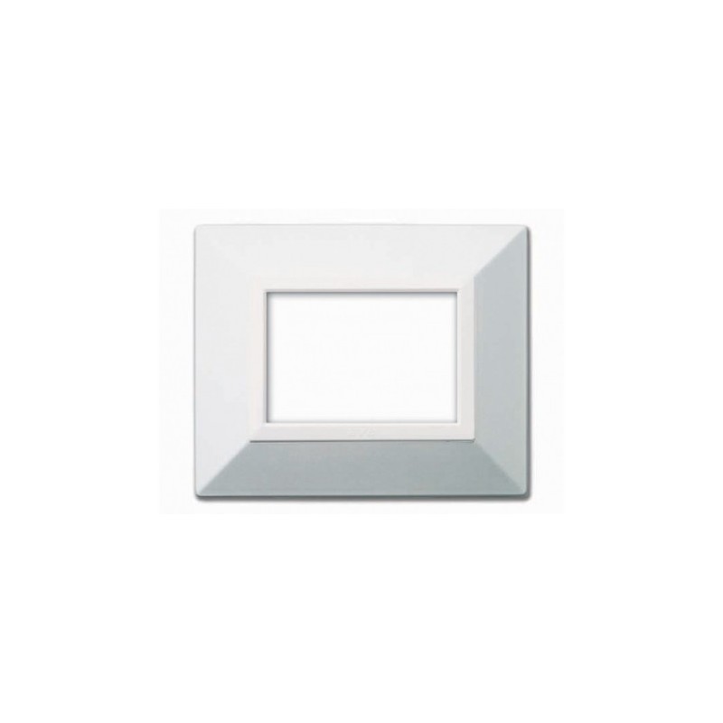 PLAQUE ZAMA 44 RECTANGULAIRE BLANC METALLISÉ 3 MODULES|sfh|96420d82d72a|