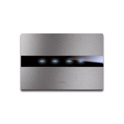 PLAQUE TOUCH 44 RECTANGULAIRE ALUMUNIUM NATUREL BROSSÉ 4 MODULES|sfh|785510dba529|