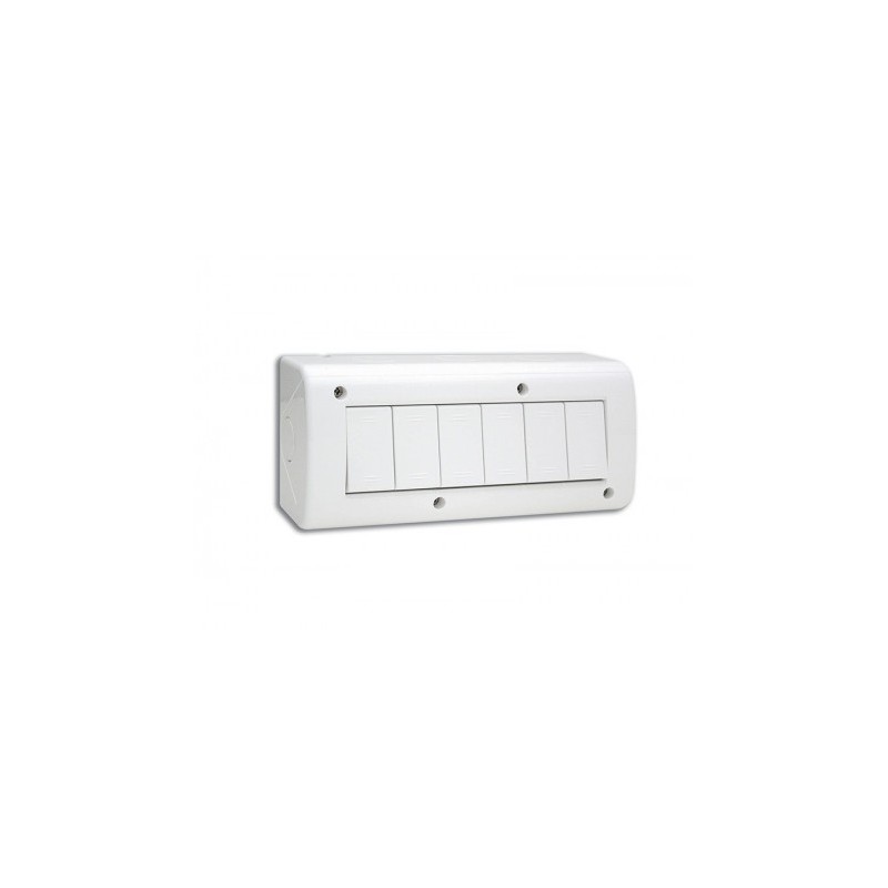 BOITE APPARENTE 6 MODULES ALIGNES S45 BLANC|sfh|982ca2623517|