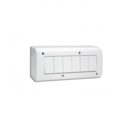 BOITE APPARENTE 6 MODULES ALIGNES S45 BLANC|sfh|2e1c0c5115ff|