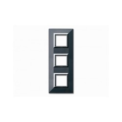 PLAQUE ZAMA 44 CARRÉE GRIS FONCE METALLISÉ 2+2+2 MODULES|sfh|9d1d6bb2e423|