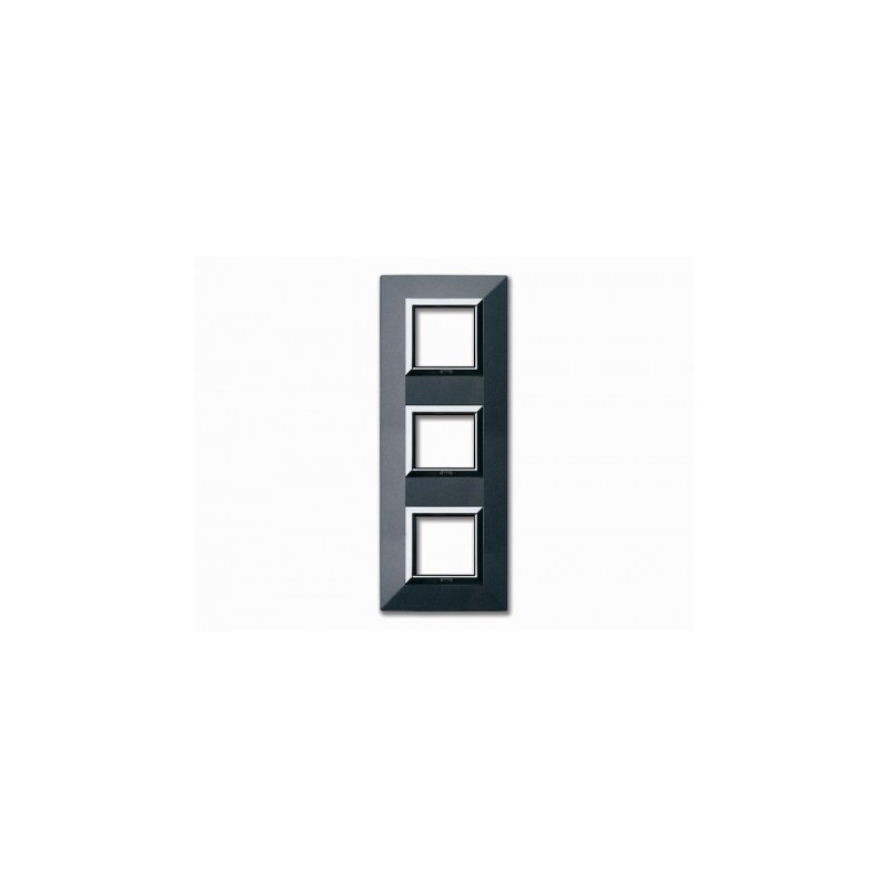 PLAQUE ZAMA 44 CARRÉE GRIS FONCE METALLISÉ 2+2+2 MODULES|sfh|9d1d6bb2e423|