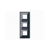 PLAQUE ZAMA 44 CARRÉE GRIS FONCE METALLISÉ 2+2+2 MODULES|sfh|9d1d6bb2e423|