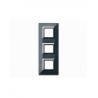PLAQUE ZAMA 44 CARRÉE GRIS FONCE METALLISÉ 2+2+2 MODULES|sfh|84fd253fff88|