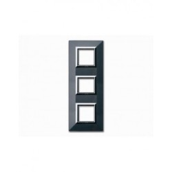 PLAQUE ZAMA 44 CARRÉE GRIS FONCE METALLISÉ 2+2+2 MODULES|sfh|ddebe71c3b39|