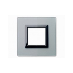 PLAQUE VERA 44 CARREE EN VERRE GRIS OPAQUE 2 MODULES|sfh|882b302e8cb5|