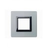 PLAQUE VERA 44 CARREE EN VERRE GRIS OPAQUE 2 MODULES|sfh|b9b146e1c132|