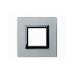 PLAQUE VERA 44 CARREE EN VERRE GRIS OPAQUE 2 MODULES|sfh|de55988e92d5|