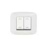 PLAQUE YES 45 CARREE BLANC 2 MODULES|sfh|e093b72c11b8|