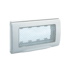 PLAQUE ETANCHE ENCASTREE RECTANGULAIRE 4 MODULES 45 BLANC|sfh|819fdd04c0ee|