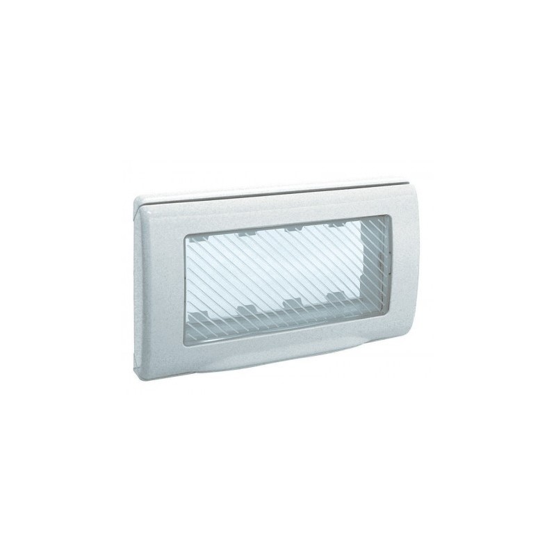 PLAQUE ETANCHE ENCASTREE RECTANGULAIRE 4 MODULES 45 BLANC|sfh|819fdd04c0ee|