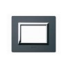 PLAQUE VERA 44 RECTANGULAIRE ALUMINIUM ANTHRACITE BROSSÉ 3 MODULES|sfh|e4327fd243be|